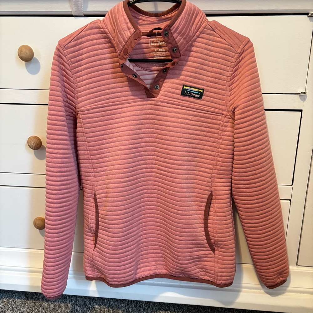 Ll bean XS Woven Thermal Efficient Airlight Knit Pullover